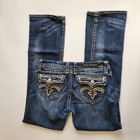 Rock Revival Jeans Size 30 Women's Anja Boot Denim - Picture 3 of 12